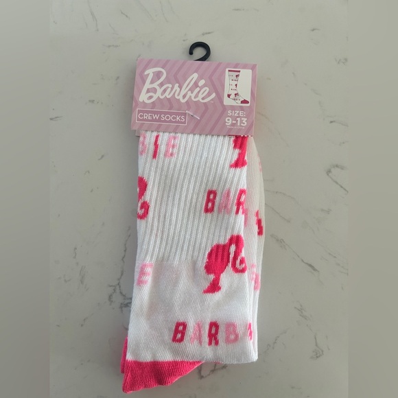 Mattel Barbie Crew Socks, Unisex, Size 9-13- NWT - Picture 1 of 5